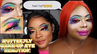 Butterfly Spring Look eye! // it's was my first Butterfly spring eye make-up{}[]●□■♡♤ @BeatsByDen