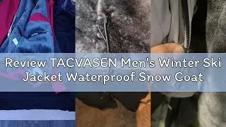 Review TACVASEN Men's Winter Ski Jacket Waterproof Snow Coats Snowboard Fleece Lining Jacket Warm Pa