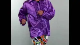 70's Fancy Dress Costumes Mens Satin Shirt Purple