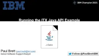 Running the IBM TX Java API examples in the Eclipse based Design Studio