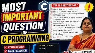MOST IMPORTANT QUESTION OF C PROGRAMMING