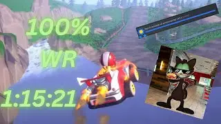 [ Garfield Kart Furious Racing ] 100% Achievement Speedrun 1:15:21 World Record