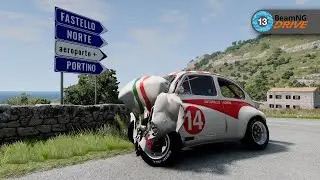 🏁Fiat 600 Abarth 💥Rally Crashes compilation I BeamNG