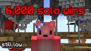 hitting 6,000 solo wins (hypixel bedwars)