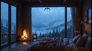 Fireplace Rain ASMR 🔥🌧️ | Relaxing Sounds for Sleep & Stress Relief
