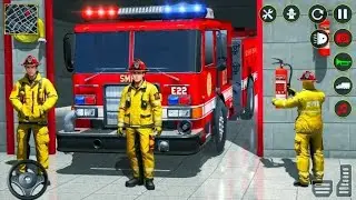 Firefighter Fire Truck Driving Rescue Simulator Game 3d Emergency Fire Station : Android Gameplay