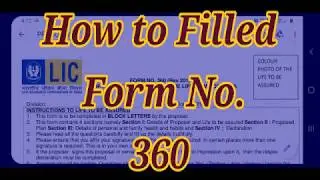 How to Filled Proposal Form No  360 by MoneySquare Knowledge Academy 360p