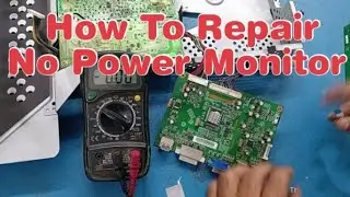 How To Repair Hp ZR24w Monitor No Power Problem मोनिटर में लाइट नही आ रहा है