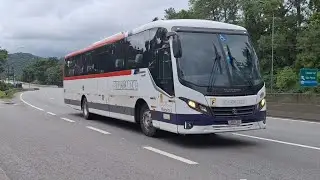 Movimentação de Ônibus na Rodovia Cônego Domênico Rangoni, em Cubatão sp.