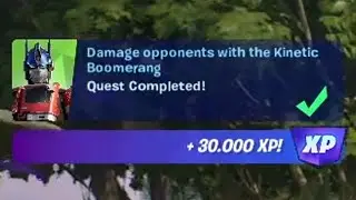 Damage Opponents With The Kinetic Boomerang - Fortnite Transformers Quests