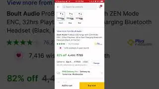82% off : Boult Audio ProBass EQCharge with ZEN Mode ENC  at 799 #bigdeal #flipkart