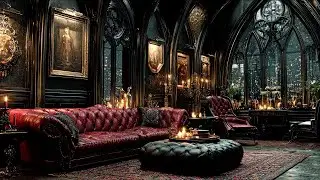 Snow Outside the Gothic Room | Dark Piano & Cello Ambience for Reading, Writing, Focus and Sleep