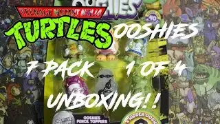TMNT OOSHIES 7 PACK UNBOXING (1 OF 4) - HUNT FOR THE GOLDEN SHREDDER!!