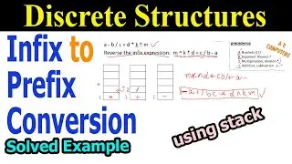 Infix to Prefix Conversion using Stack || Solved Example
