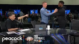 Alabama LB Chris Braswell teaches Chris Simms his signature move | Pro Football Talk | NFL on NBC