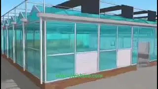 3D Animated Dutch-Style Glass Greenhouse: Custom Design Showcase