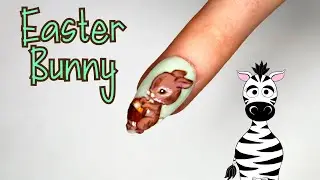 3D Vintage Easter Bunny Acrylic Nail Art Tutorial | Easter 2020