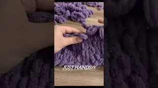 Loop Yarn,Just Hands🫶🏻Just fingers for Beginners#crochet #knitting #easy #forbeginners