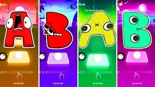 Red-Alphabet-Lore-A🆚B🆚Apple-Alphabet-Lore-Spanish-A🆚B-Tiles Hop EMD Rush!