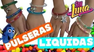 Pulseras Liquidas de Soy Luna + Buscando a Dory + Lampara de Lava | DIY