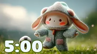 5-Minute Soccer Timer ⚽✨ Noki Playing Football &ndash; Cute Focus & Study Break