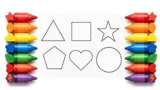 Learn 2D Shapes Drawing for Kids | Simple Shape Art 🔵⬛