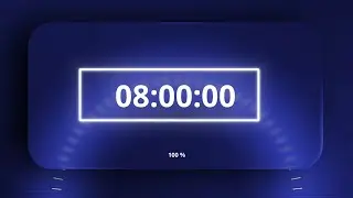 8 Minute Countdown Timer (0 to 8 Min) | Copyright Free | Beep Sound at End