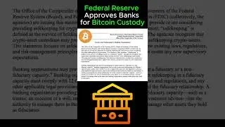 U.S. Regulators Greenlight Crypto Custody for Banks