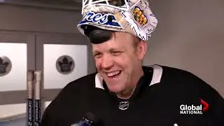 42-year-old Zamboni Driver, David Ayres, beat the Leafs and gets the first star.