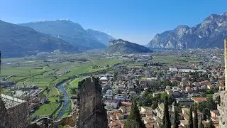 Exploring the Castello di Arco ruins and impressive views of the Sarca dale.