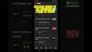 Comment's Filter on YouTube #youtubeshorts