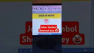 Joker Symbol Shortcut key 🤡😱🤫 || #computer #shorts #trending #youtube #krishnacomputerpoint