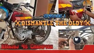 Dismantle the Oldy | Episode 1 | KBajaj 4s Champion Restoration | Muddy Mopeds Crew