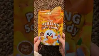 let's try mango peelable gummies from cokoc #shortsfood #vancouver asian snack review