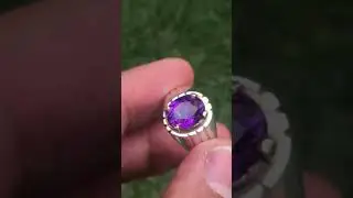 Real Amethyst Silver (Chandi) Ring for Gents, Order now to get this beautiful Ring#jewellery