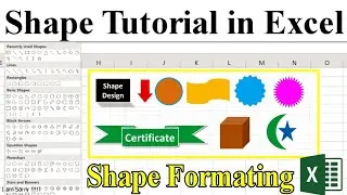 How to Insert shape in Excel | Excel shapes | Shape formatting