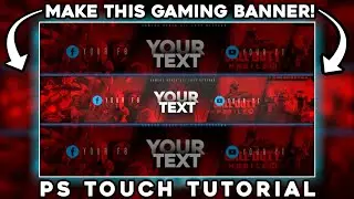 GAMING BANNER TUTORIAL | How to make Gaming Banner | PsTouch Tutorial | JOHNLENBERT
