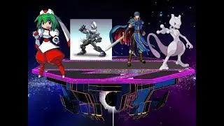 Smash Remix Marina vs Mewtwo vs Wolf Vs Marth