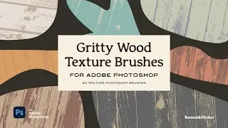 Gritty Wood Texture Brushes for Adobe Photoshop from Komet & Flicker