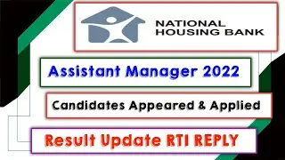 NHB Assistant Manager 2022 Result RTI Reply