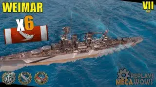Cruiser Weimar 6 Kills & 160k Damage | World of Warships Gameplay