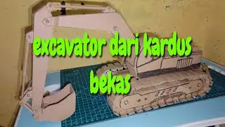 how to make a excavator Cardboard | Cardboard excavator | membuat excavator dari kardus #diy #craft