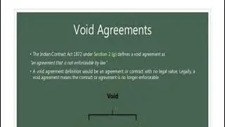 Legality of Object and Agreement declare as void