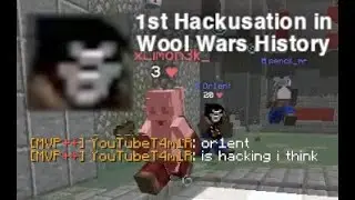 1st Ever Recorded Wool Wars HACKUSATION (Hypixel) #shorts