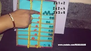 MATHS WORKING MODEL FOR MULTIPLICATION TABLES, LOW COST -  NO COST
