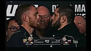 Jack della madelena and Islam makhachev 🗿 intense first face off at UFC 322 💀😮