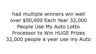 Auto Lotto Processor - Lottery Dominator's Brother!