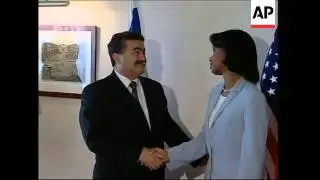 WRAP US secretary of state meets Livni, Peretz