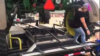 2013 VALLEY FARM INDUSTRIES Tandum Sprayer Trailer w/Auto Ramps For Sale