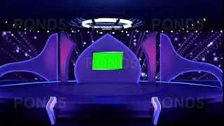 Entertainment TV Studio Set 70- Virtual Green Screen Background Loop